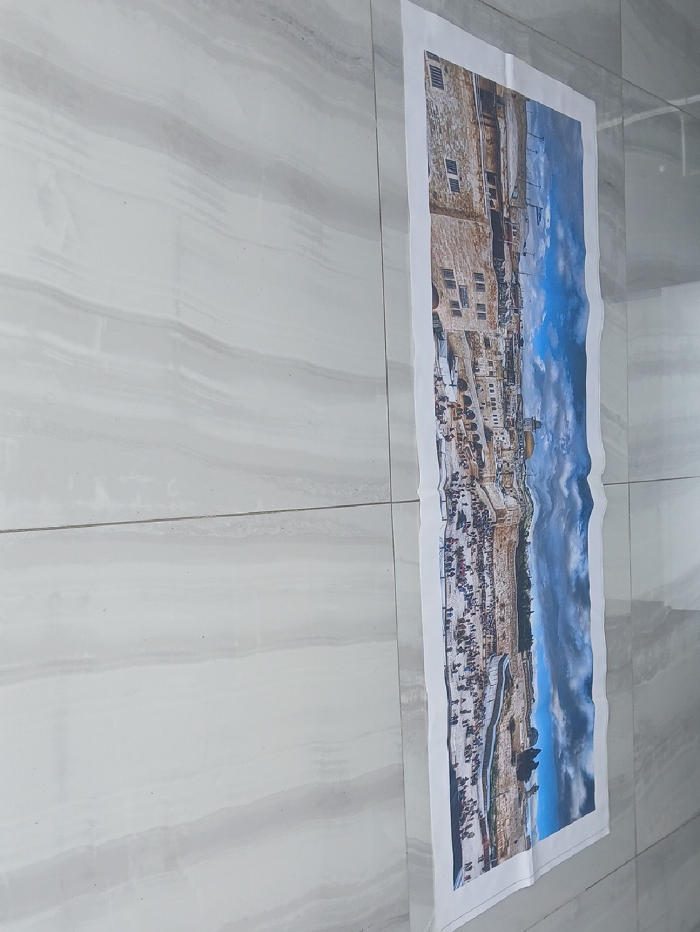 Blue Coastal Panorama Wall Art Print by